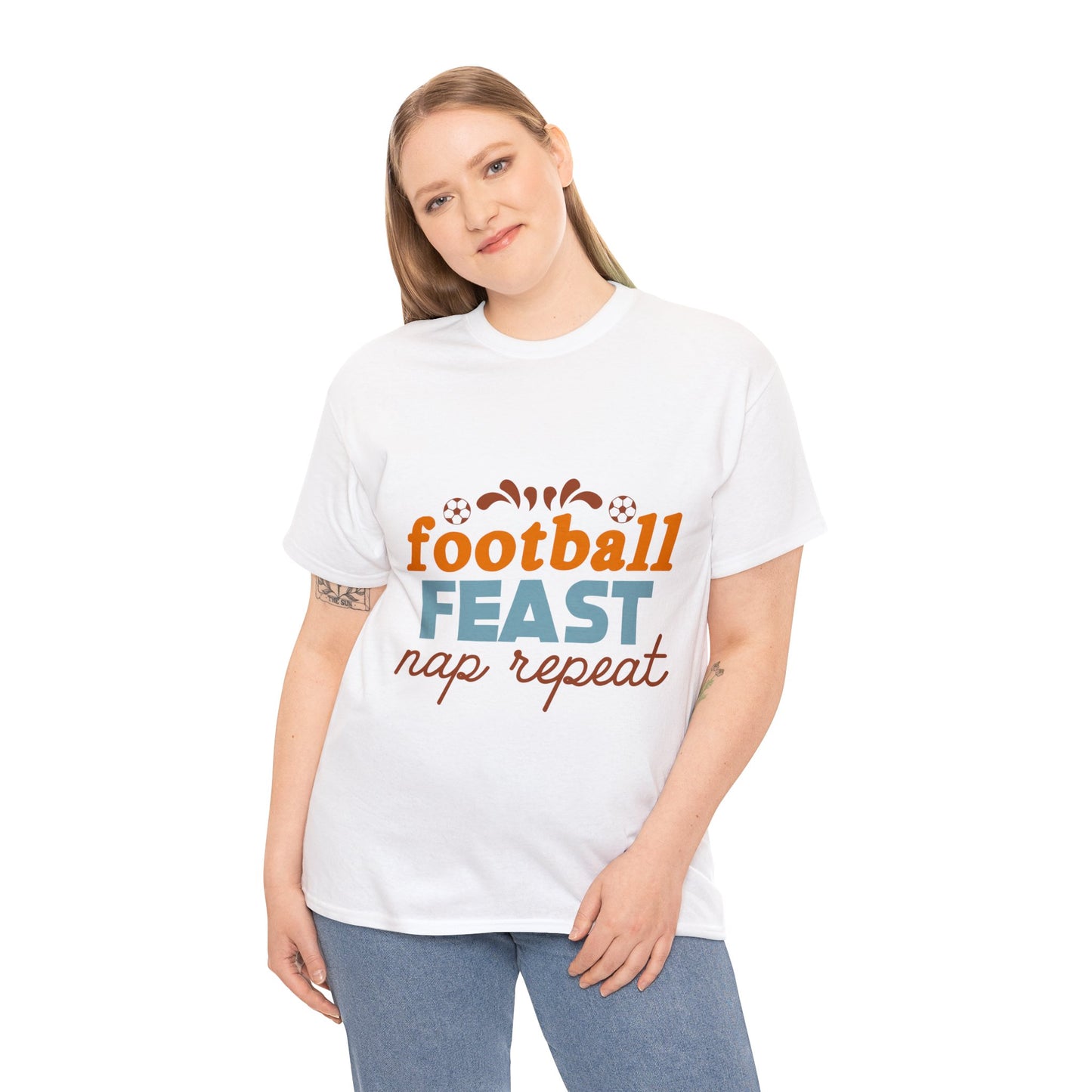 Football Feast Unisex Heavy Cotton Tee image