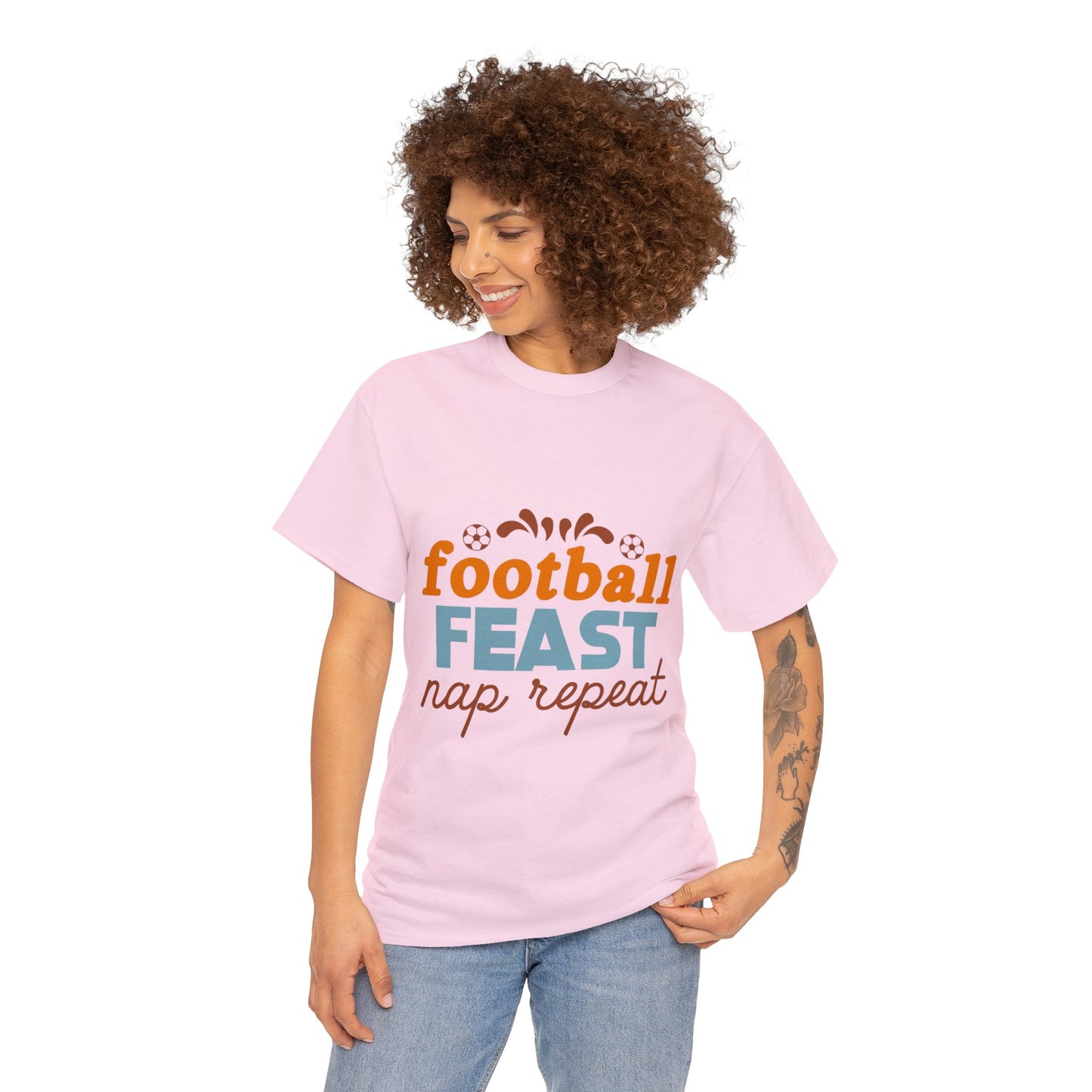 Football Feast Unisex Heavy Cotton Tee image