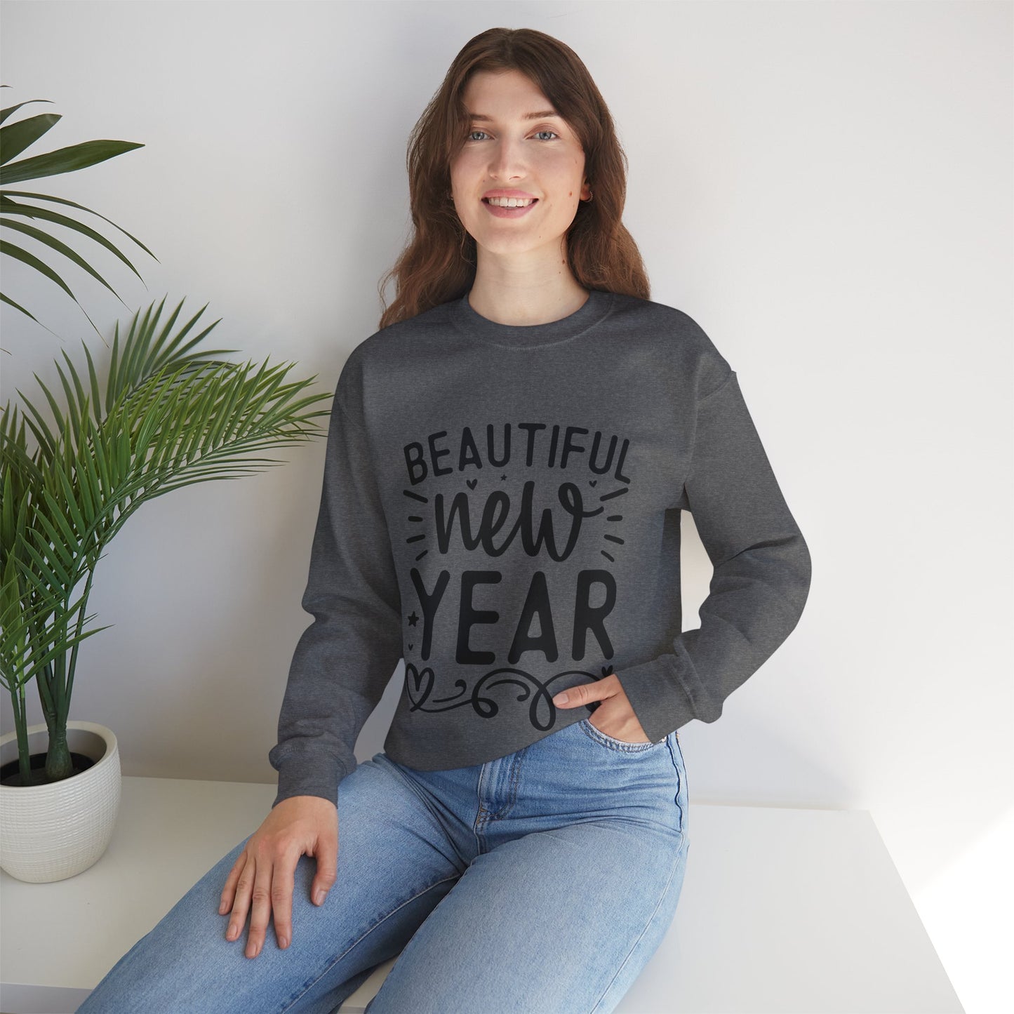 Beautiful New Year Unisex Heavy Blend™ Crewneck Sweatshirt