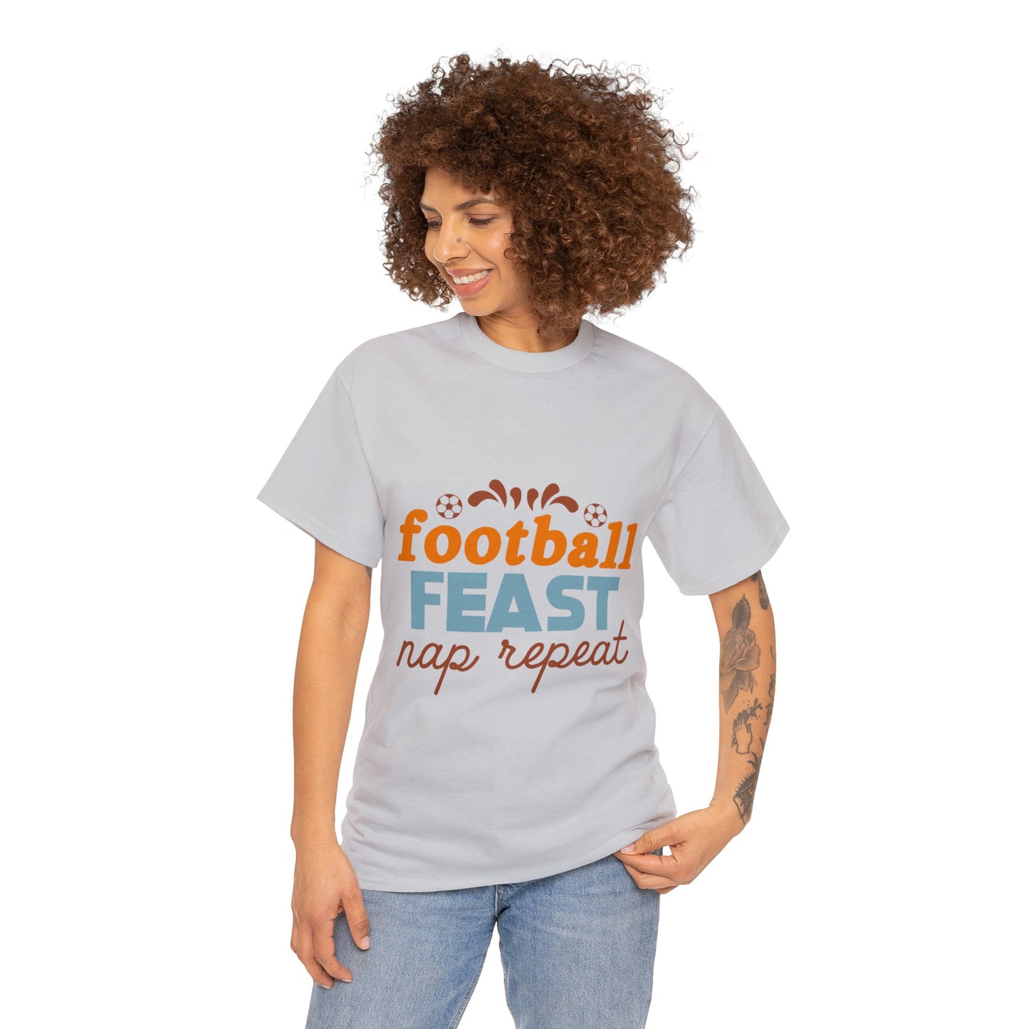 Football Feast Unisex Heavy Cotton Tee image