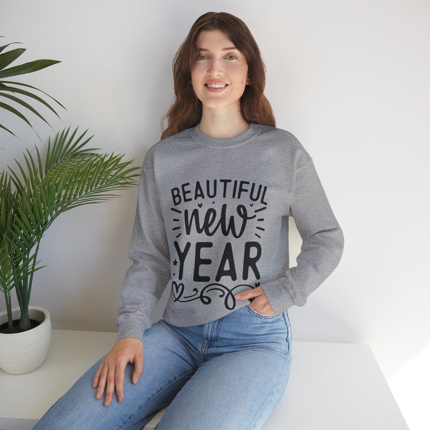 Beautiful New Year Unisex Heavy Blend™ Crewneck Sweatshirt