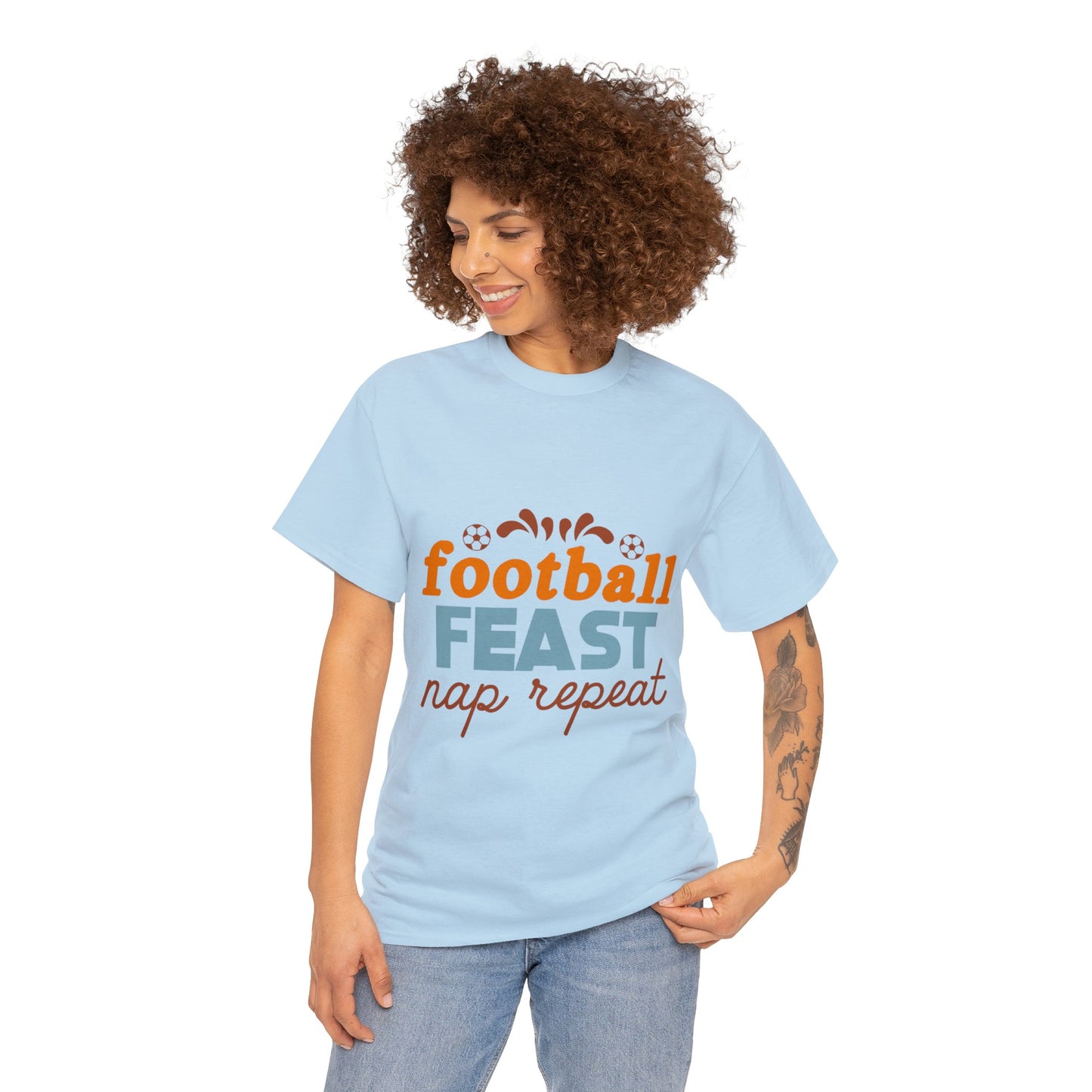 Football Feast Unisex Heavy Cotton Tee image