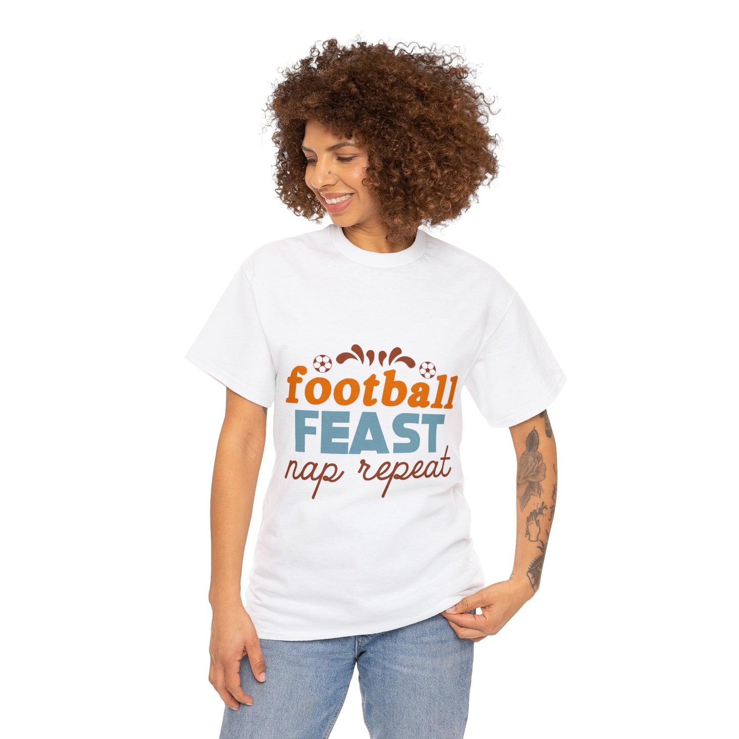 Football Feast Unisex Heavy Cotton Tee image