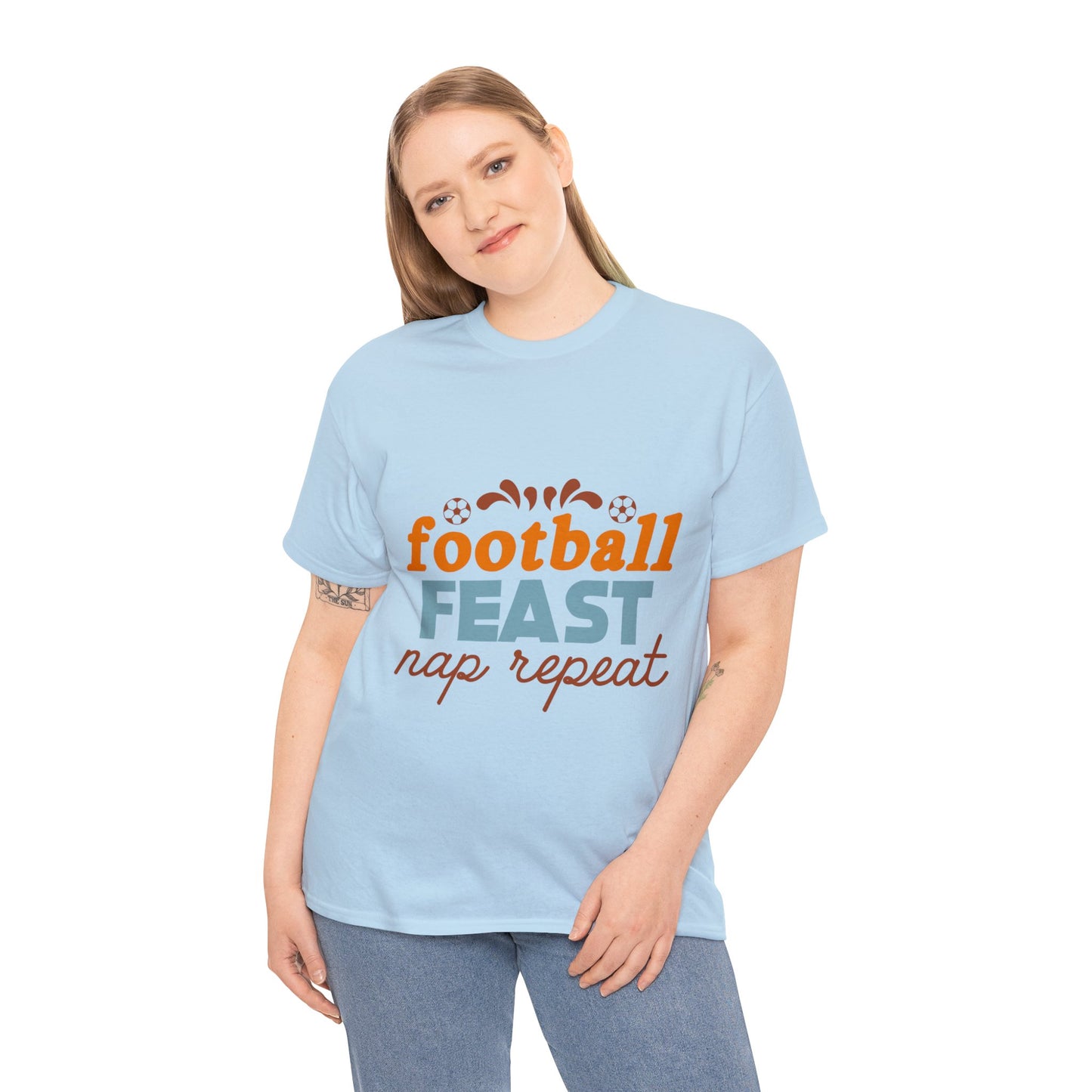 Football Feast Unisex Heavy Cotton Tee image