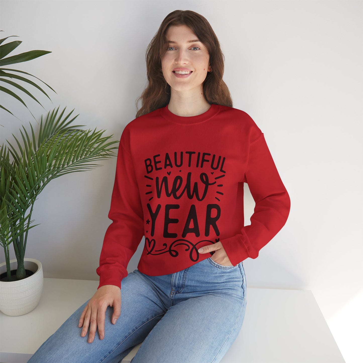 Beautiful New Year Unisex Heavy Blend™ Crewneck Sweatshirt