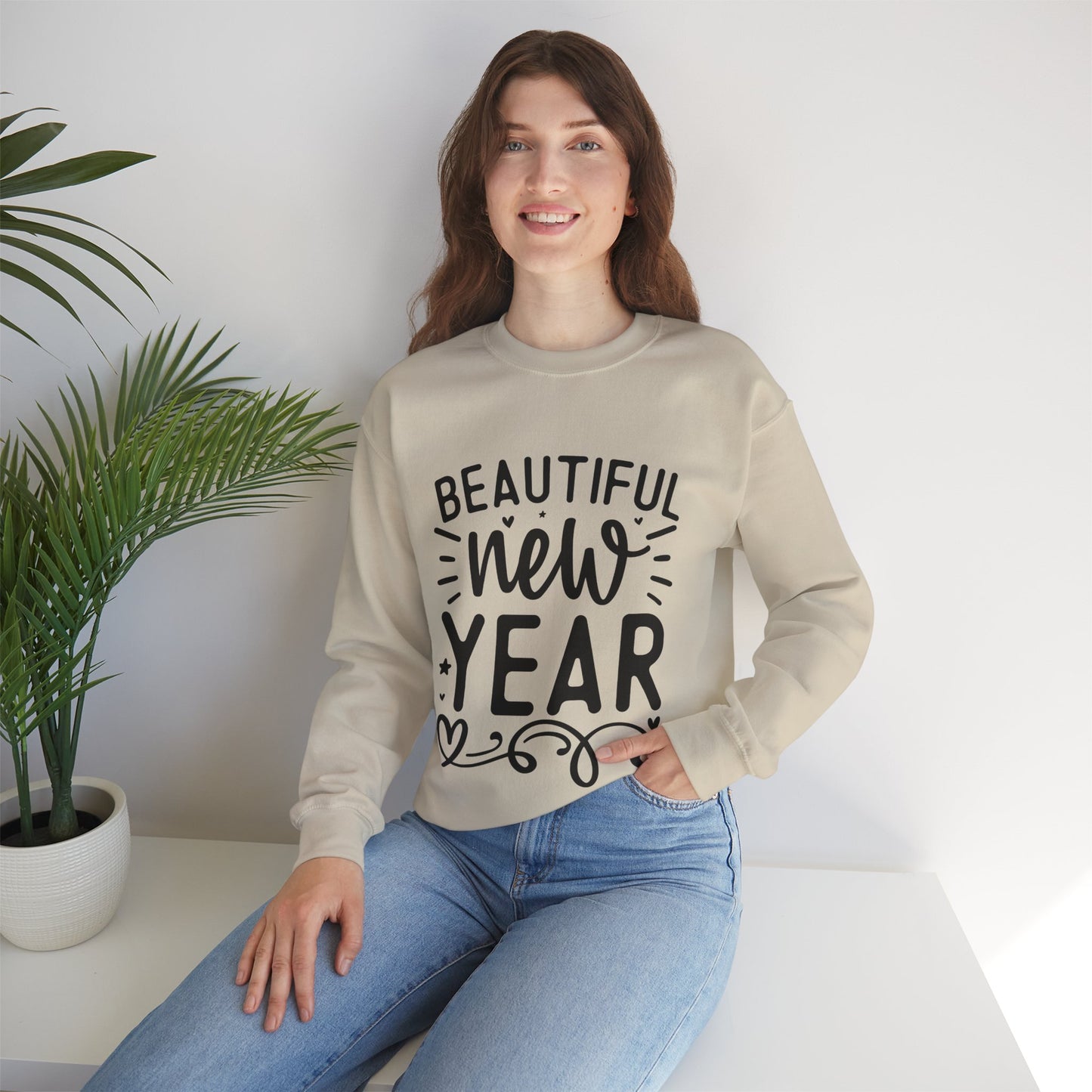 Beautiful New Year Unisex Heavy Blend™ Crewneck Sweatshirt