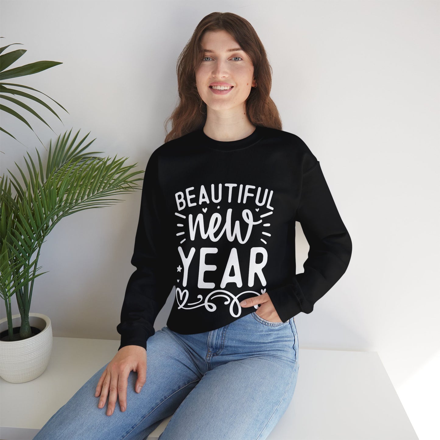 Beautiful New Year Unisex Heavy Blend™ Crewneck Sweatshirt