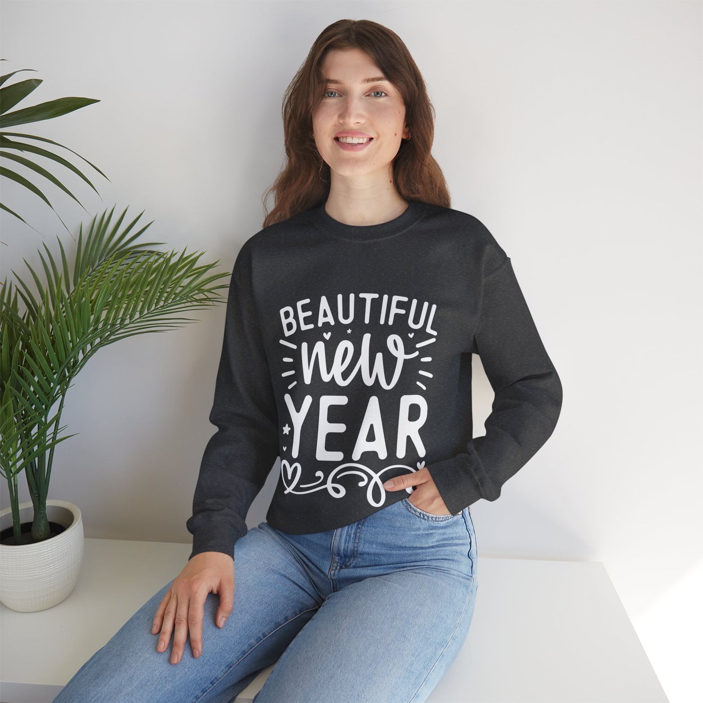 Beautiful New Year Unisex Heavy Blend™ Crewneck Sweatshirt