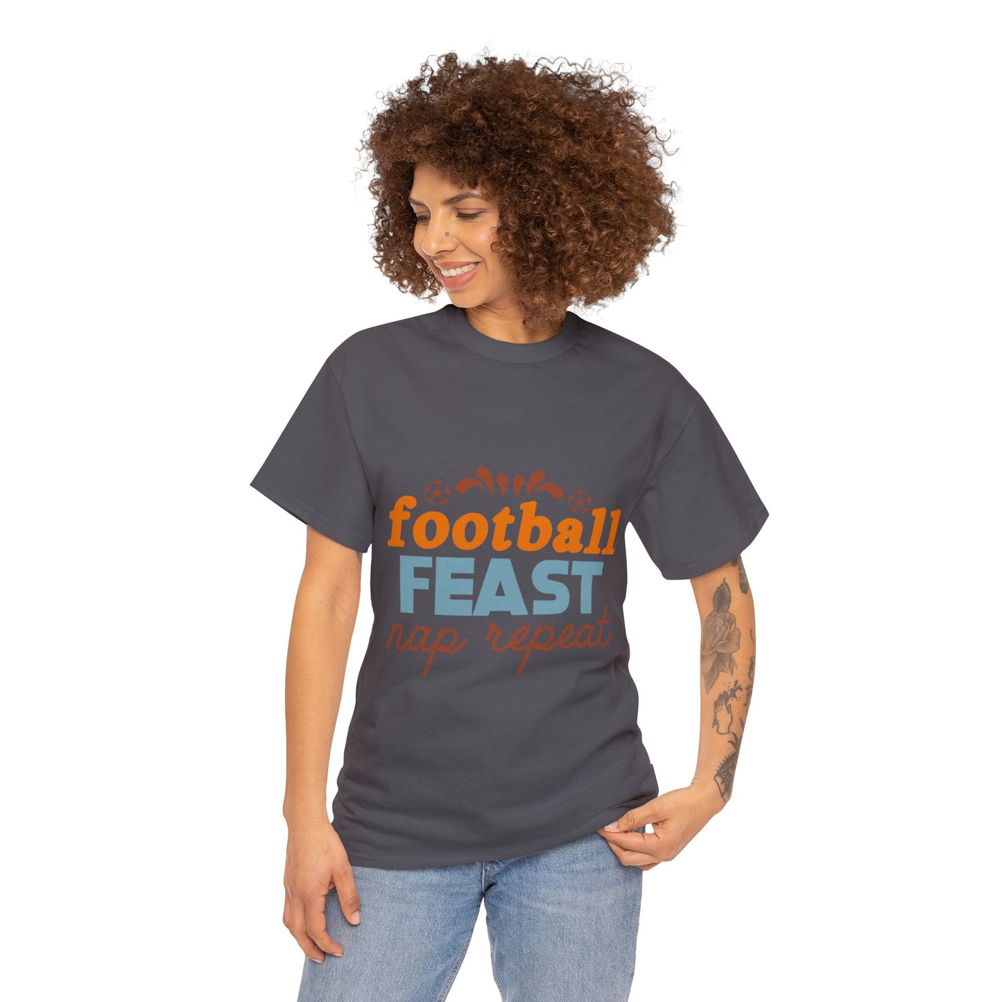 Football Feast Unisex Heavy Cotton Tee image