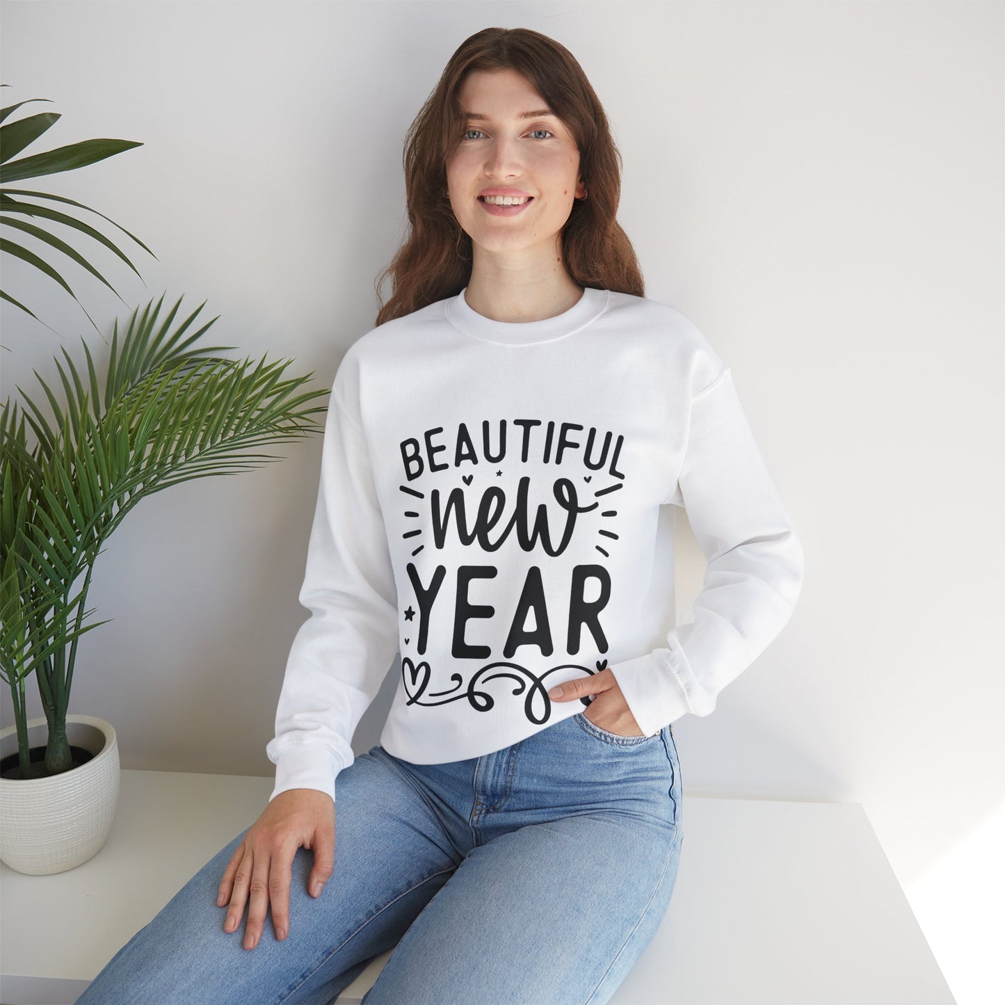 Beautiful New Year Unisex Heavy Blend™ Crewneck Sweatshirt