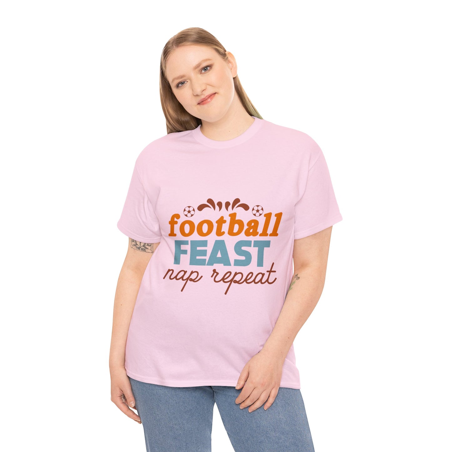 Football Feast Unisex Heavy Cotton Tee image