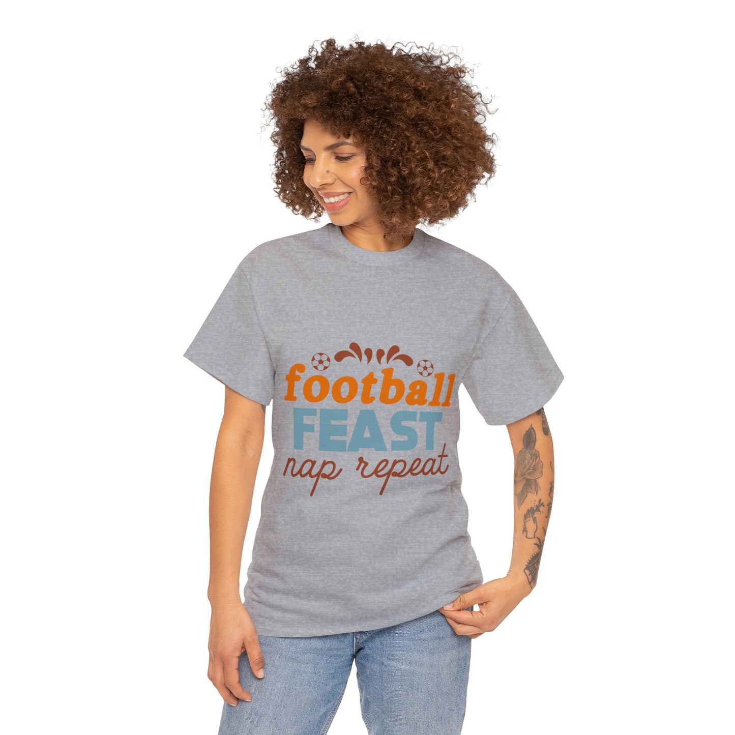 Football Feast Unisex Heavy Cotton Tee image