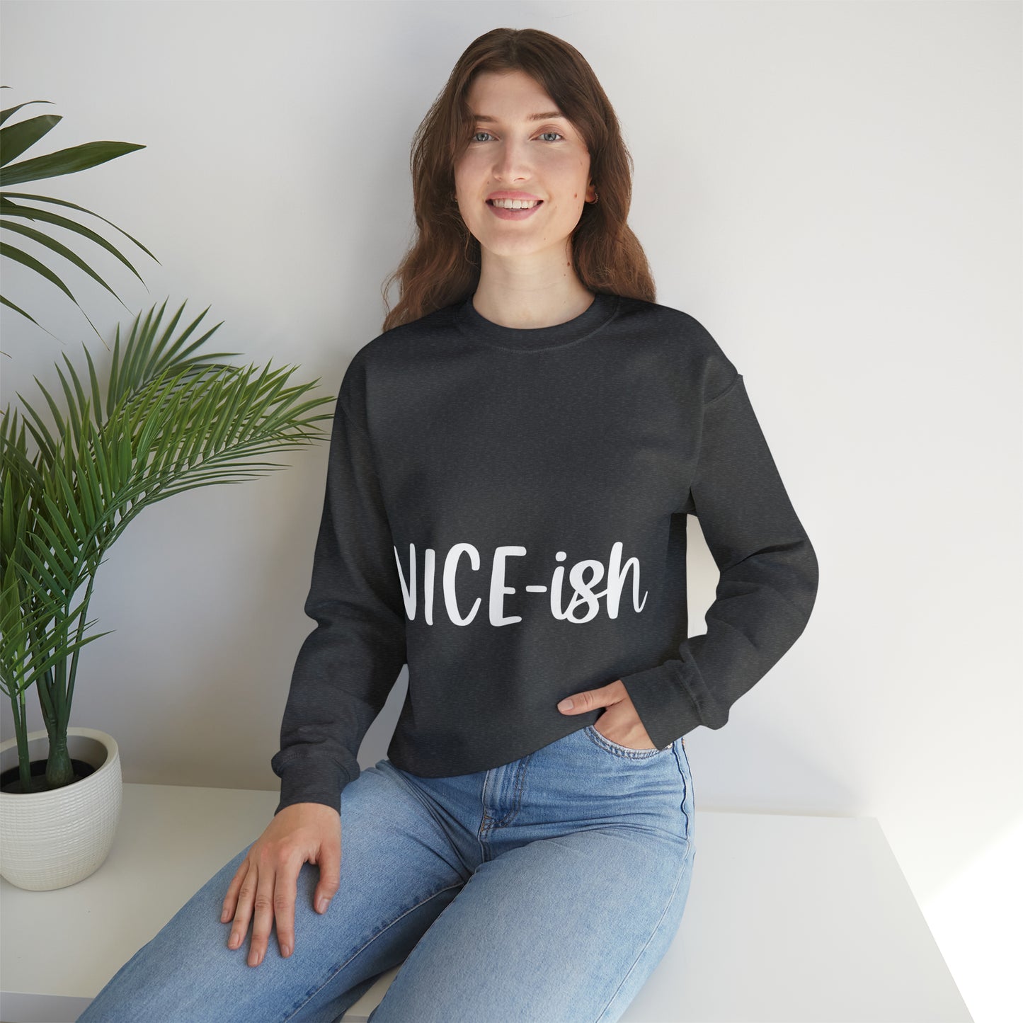 Nice-ish Unisex Heavy Blend™ Crewneck Sweatshirt