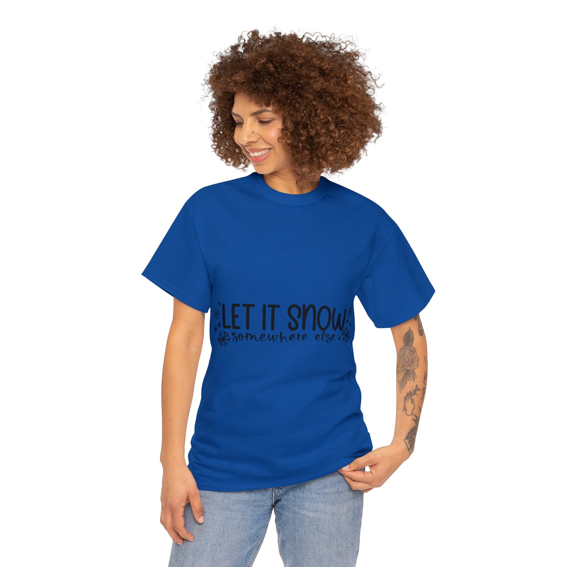 Let it Snow Unisex Heavy Cotton Tee image