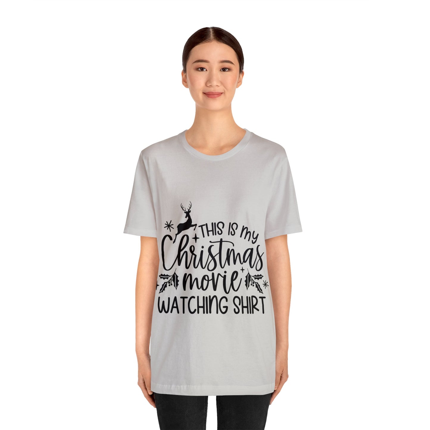 Christmas Movie Watching Unisex Jersey Short Sleeve Tee image