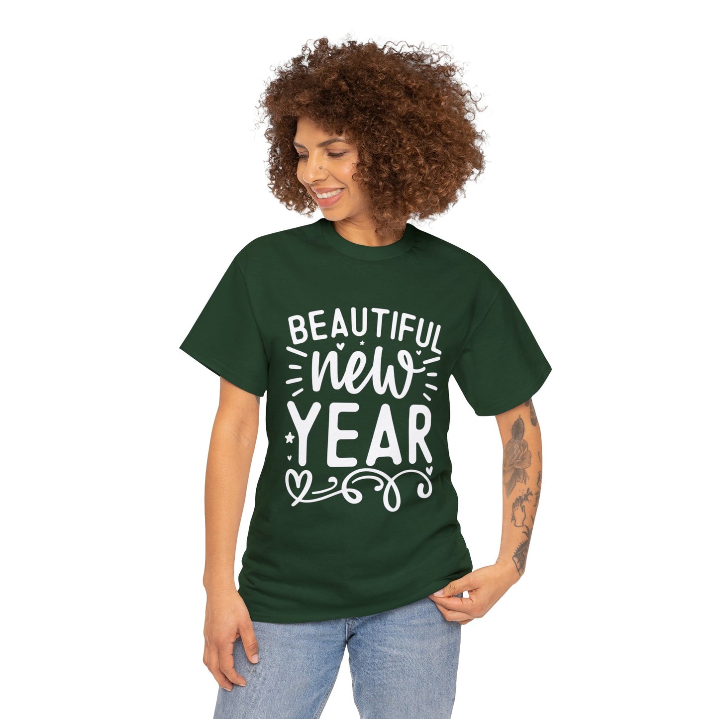 Beautiful New Year Unisex Heavy Cotton Tee