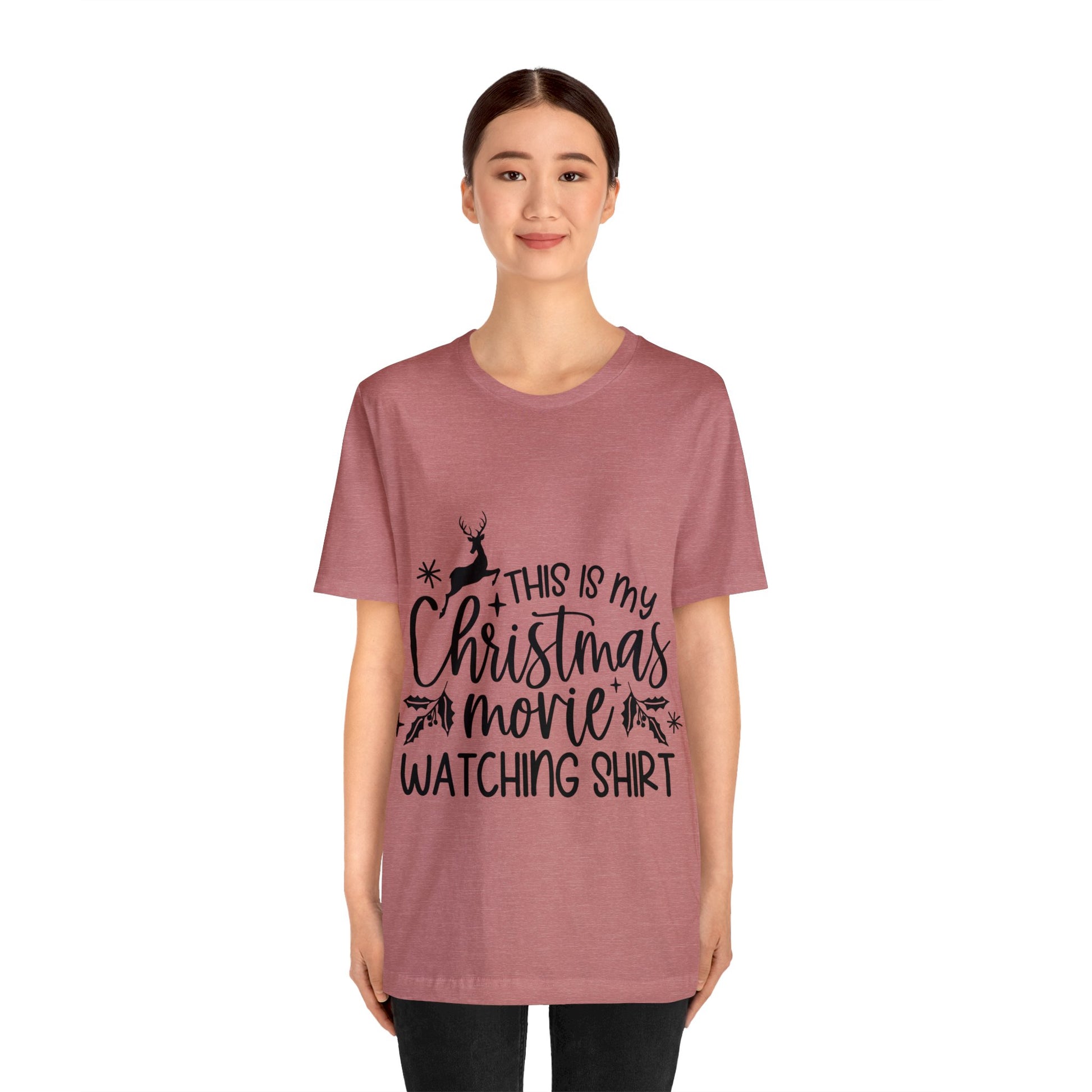 Christmas Movie Watching Unisex Jersey Short Sleeve Tee image