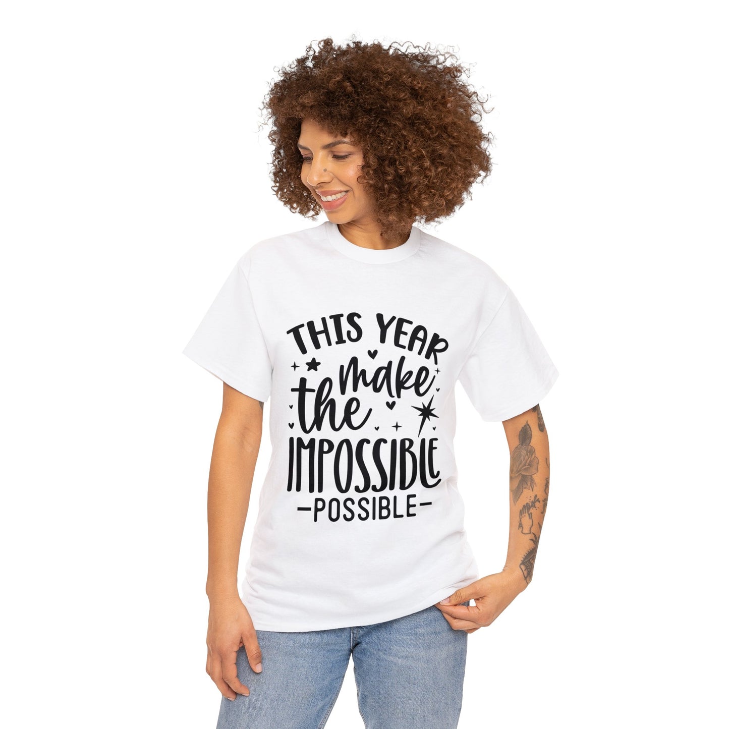 Impossible Possible Unisex Heavy Cotton Tee