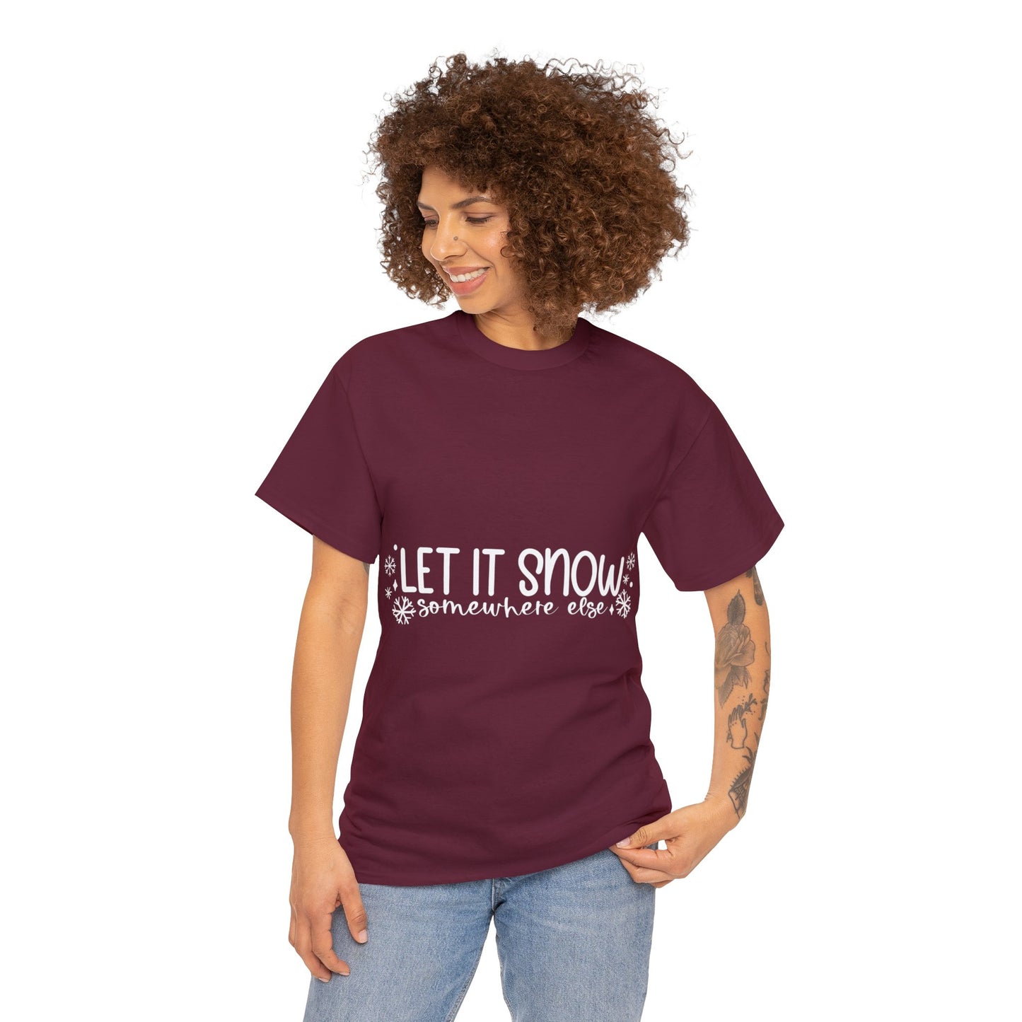 Let it Snow Unisex Heavy Cotton Tee image