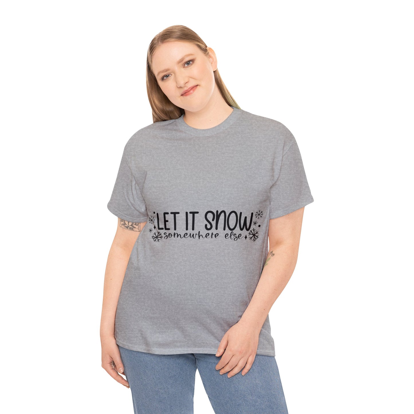 Let it Snow Unisex Heavy Cotton Tee image