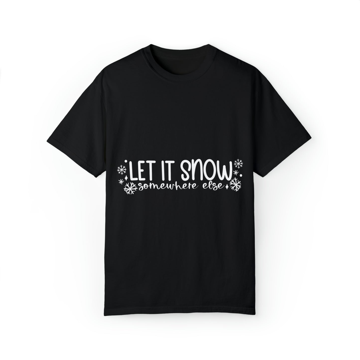 Let it Snow Unisex Garment-Dyed T-shirt image