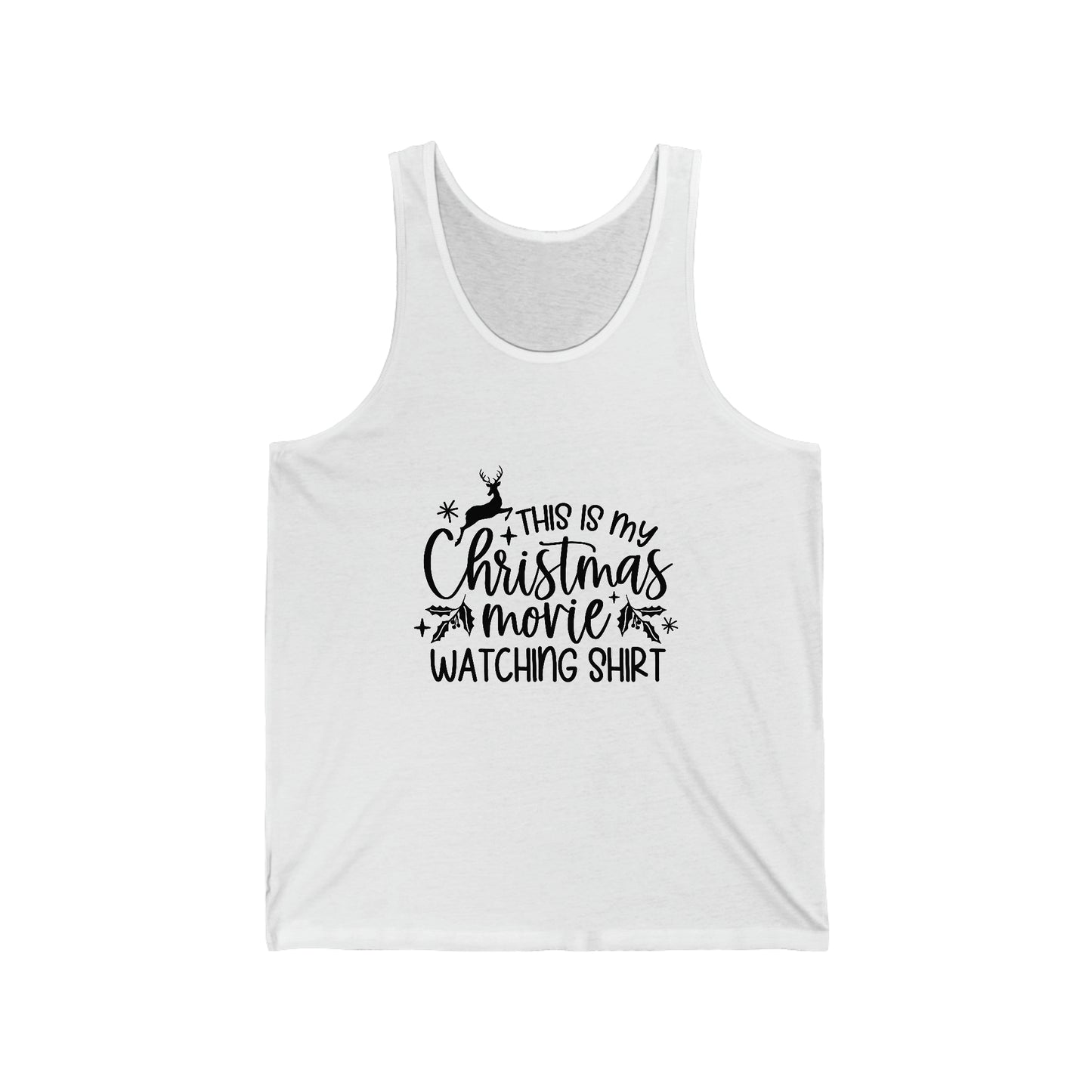 Christmas Movie Watching Unisex Jersey Tank image