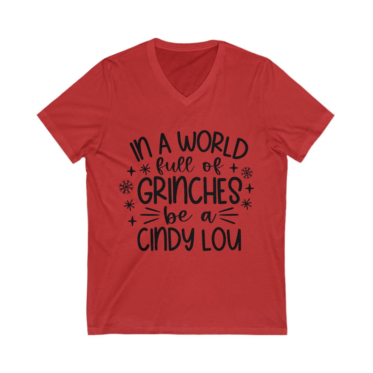 World of Grinches Unisex Jersey Short Sleeve V-Neck Tee