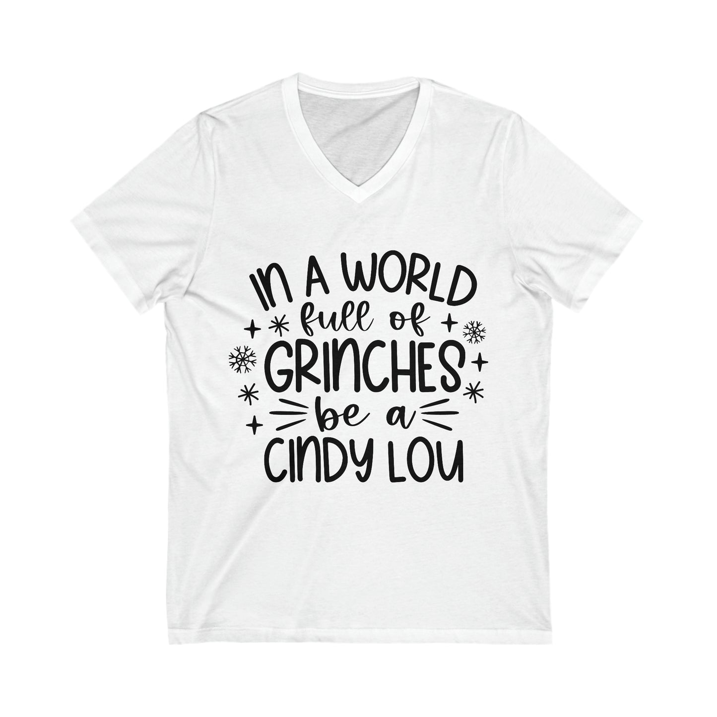 World of Grinches Unisex Jersey Short Sleeve V-Neck Tee