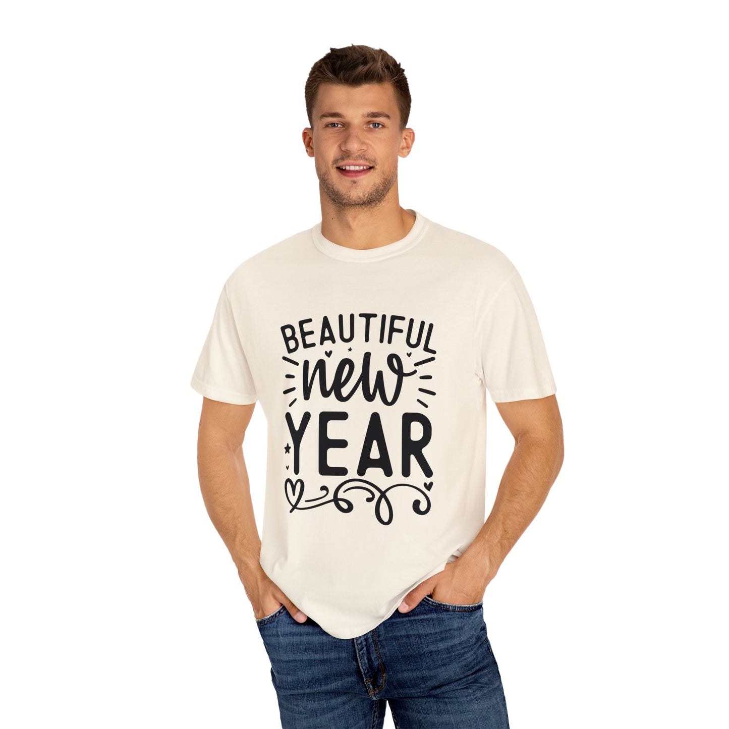 Beautiful New Year Unisex Garment-Dyed T-shirt