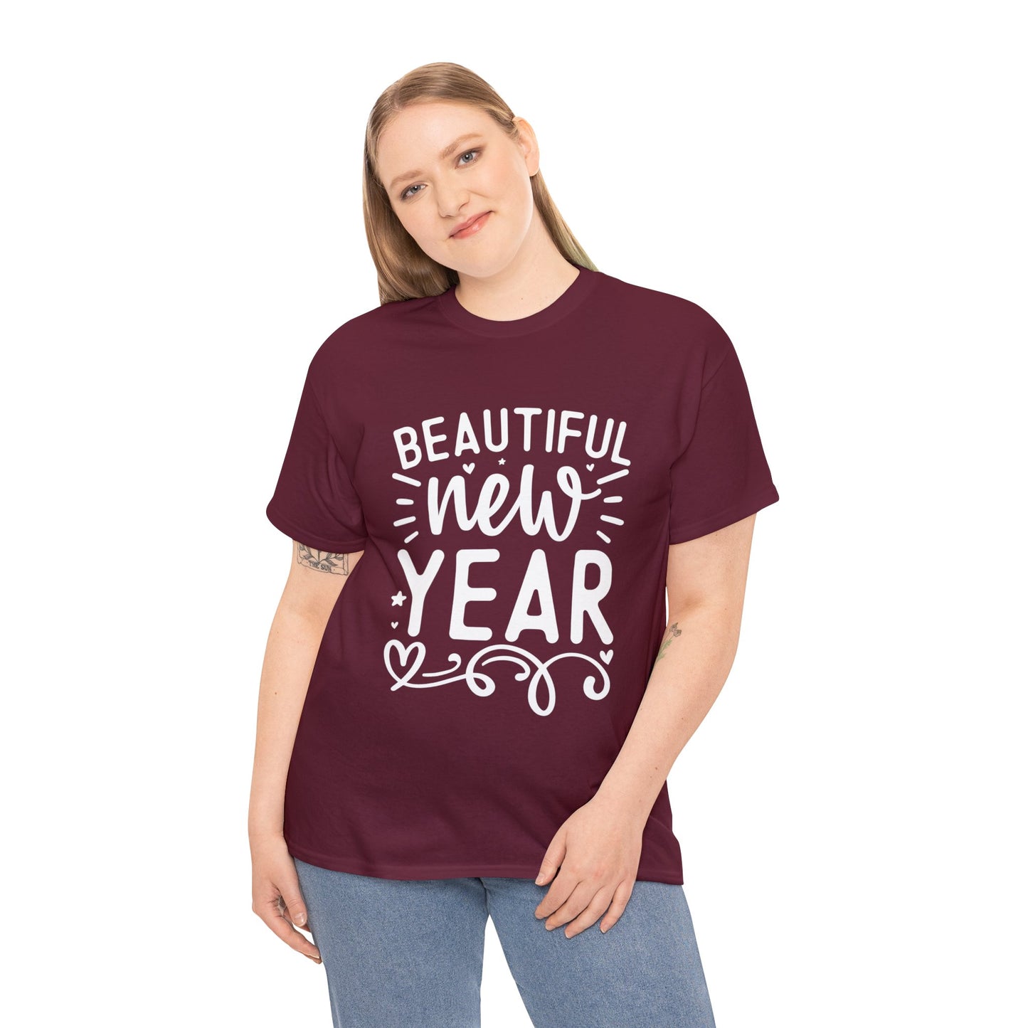 Beautiful New Year Unisex Heavy Cotton Tee