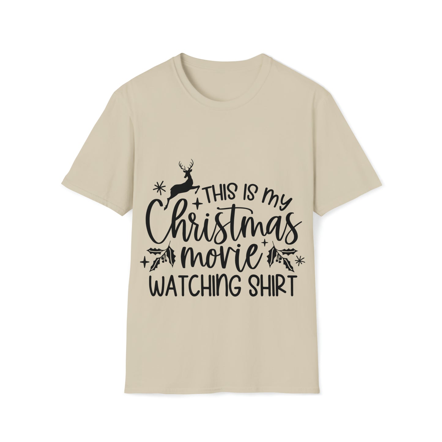 Christmas Movie Watching Unisex Softstyle T-Shirt image