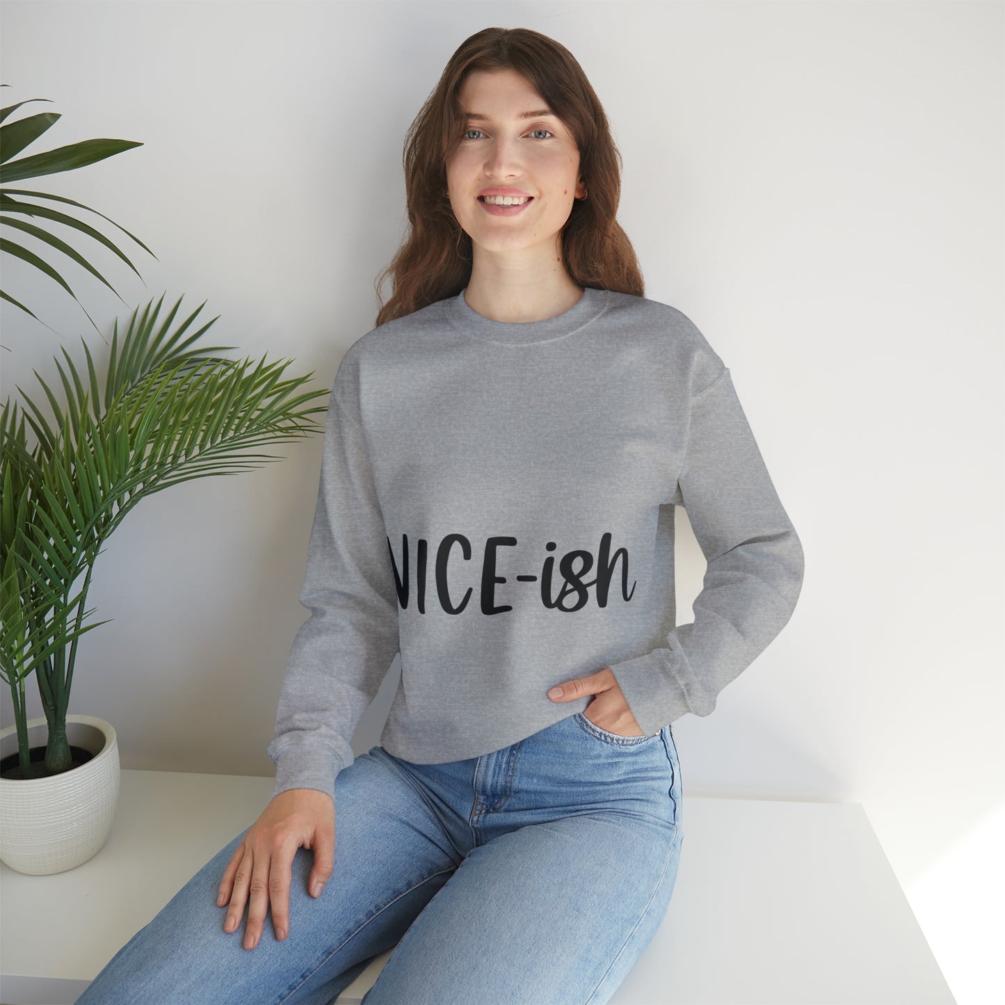 Nice-ish Unisex Heavy Blend™ Crewneck Sweatshirt