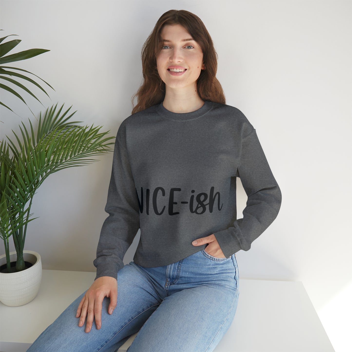 Nice-ish Unisex Heavy Blend™ Crewneck Sweatshirt