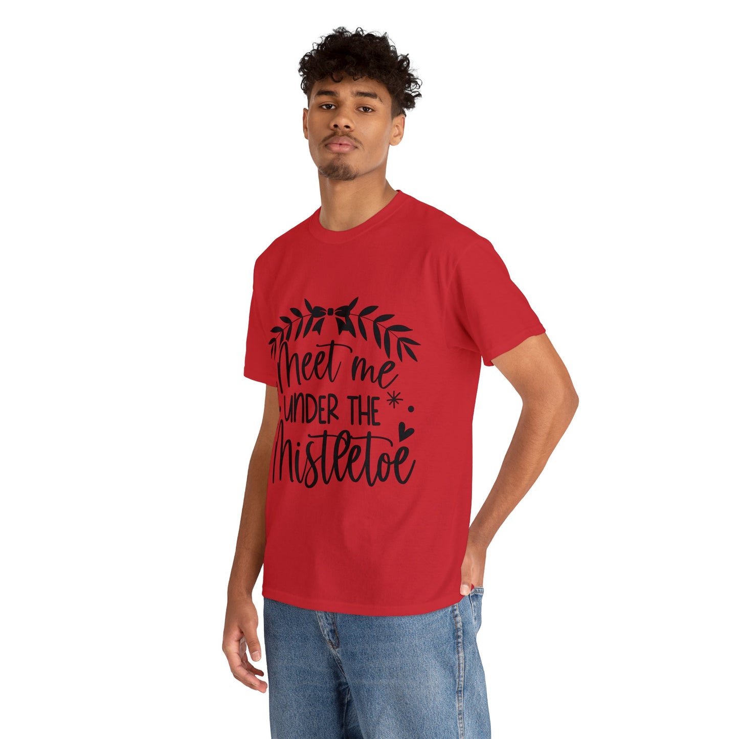 Meet me under Misteetoe Unisex Heavy Cotton Tee