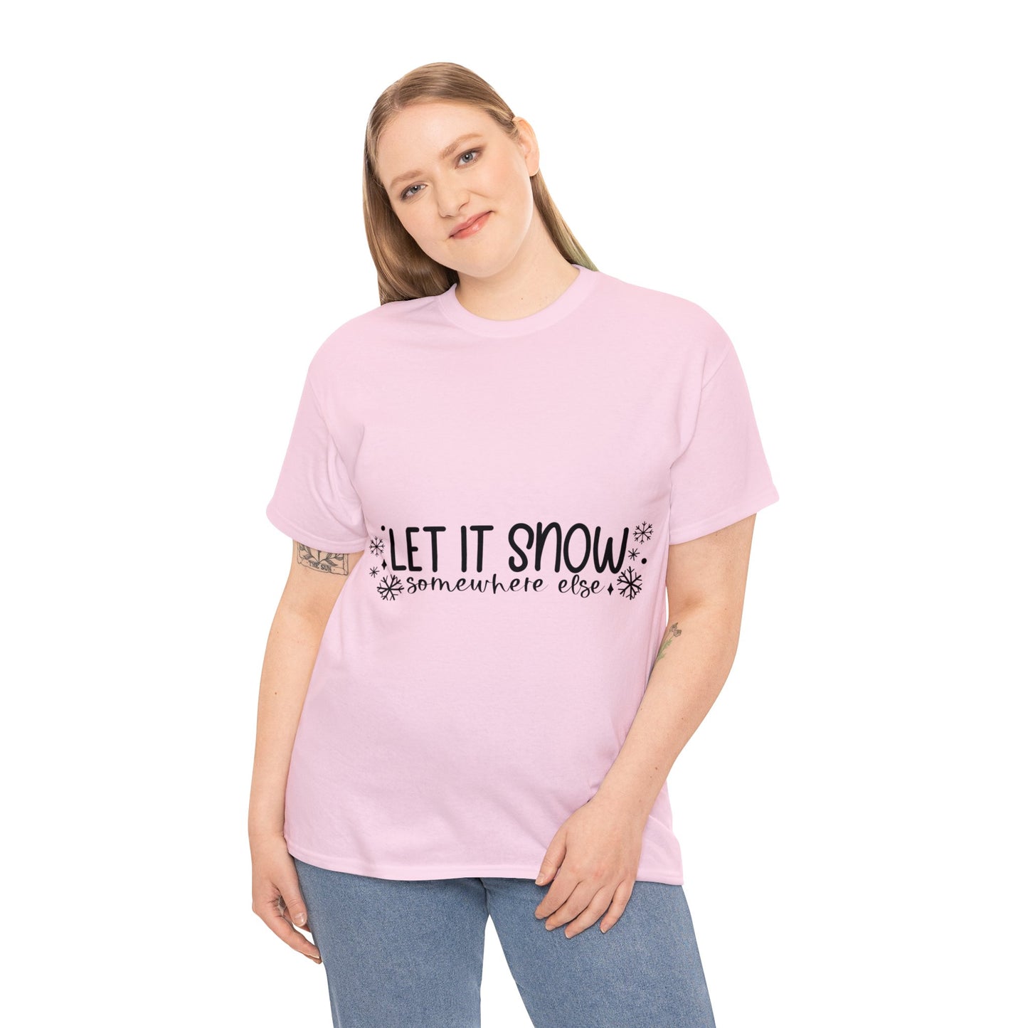 Let it Snow Unisex Heavy Cotton Tee image