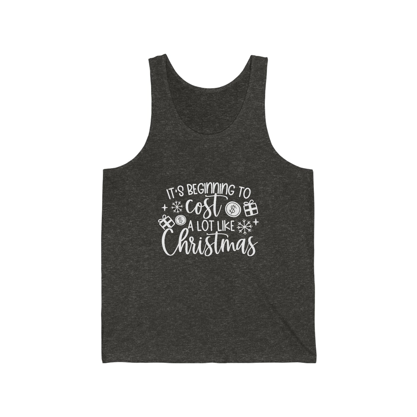 Beginning to cost a lot like Christmas Unisex Jersey Tank image