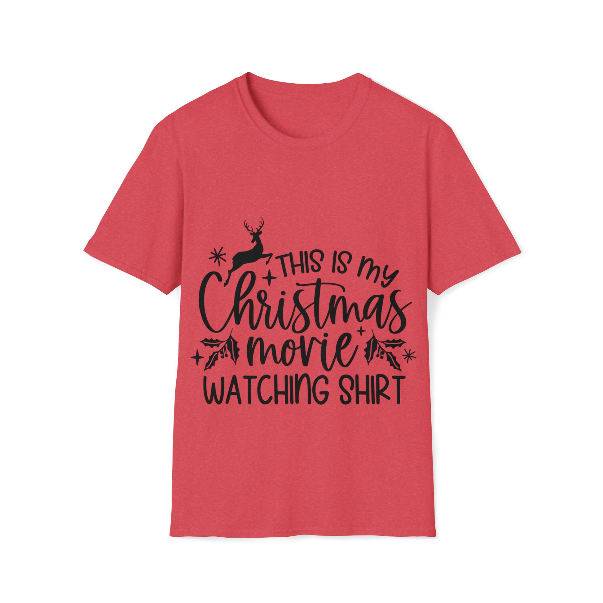 Christmas Movie Watching Unisex Softstyle T-Shirt image