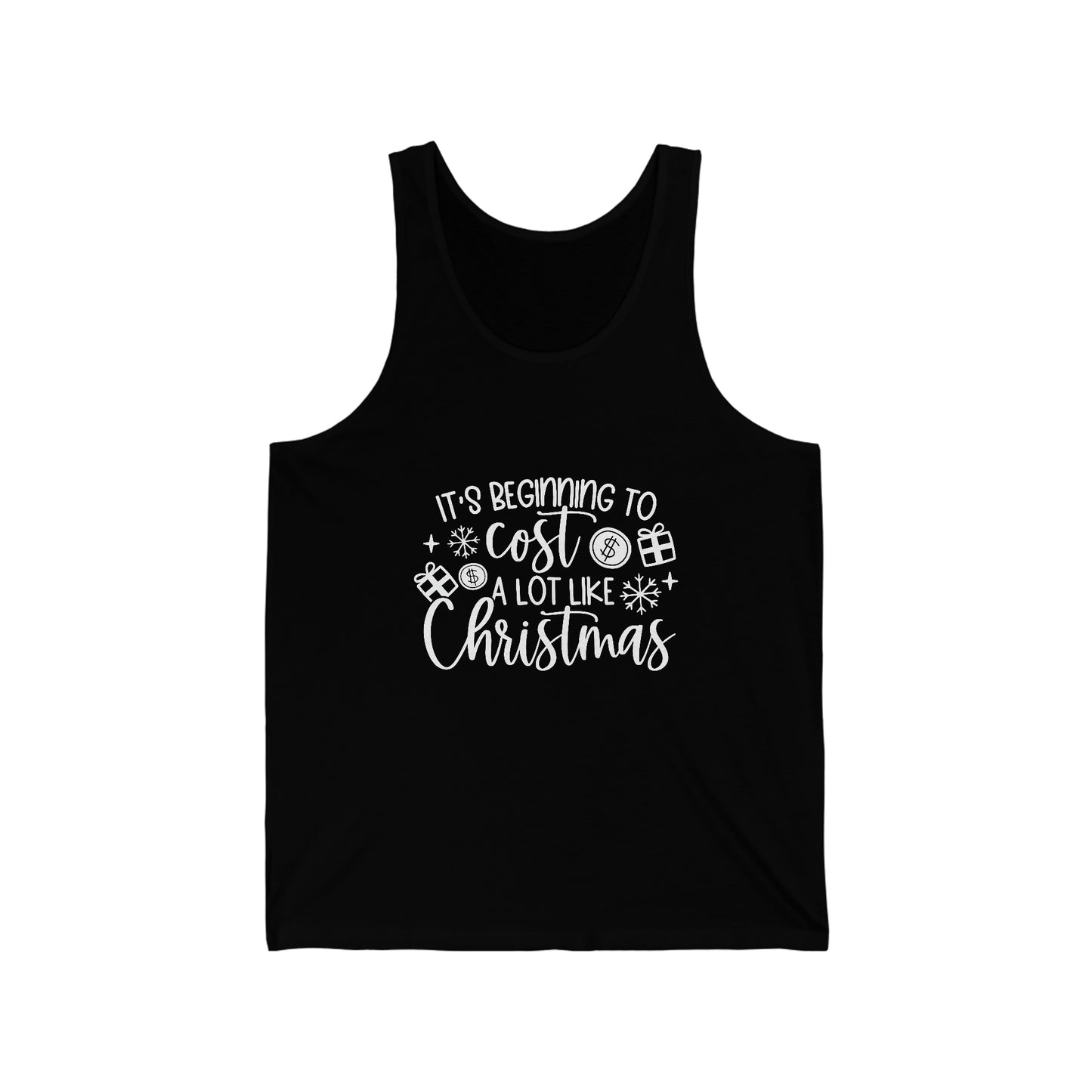 Beginning to cost a lot like Christmas Unisex Jersey Tank image