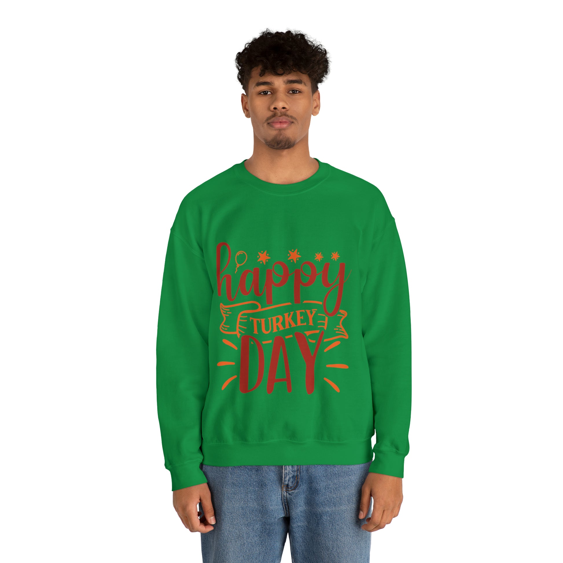Happy Turkey Day Unisex Heavy Blend™ Crewneck Sweatshirt image