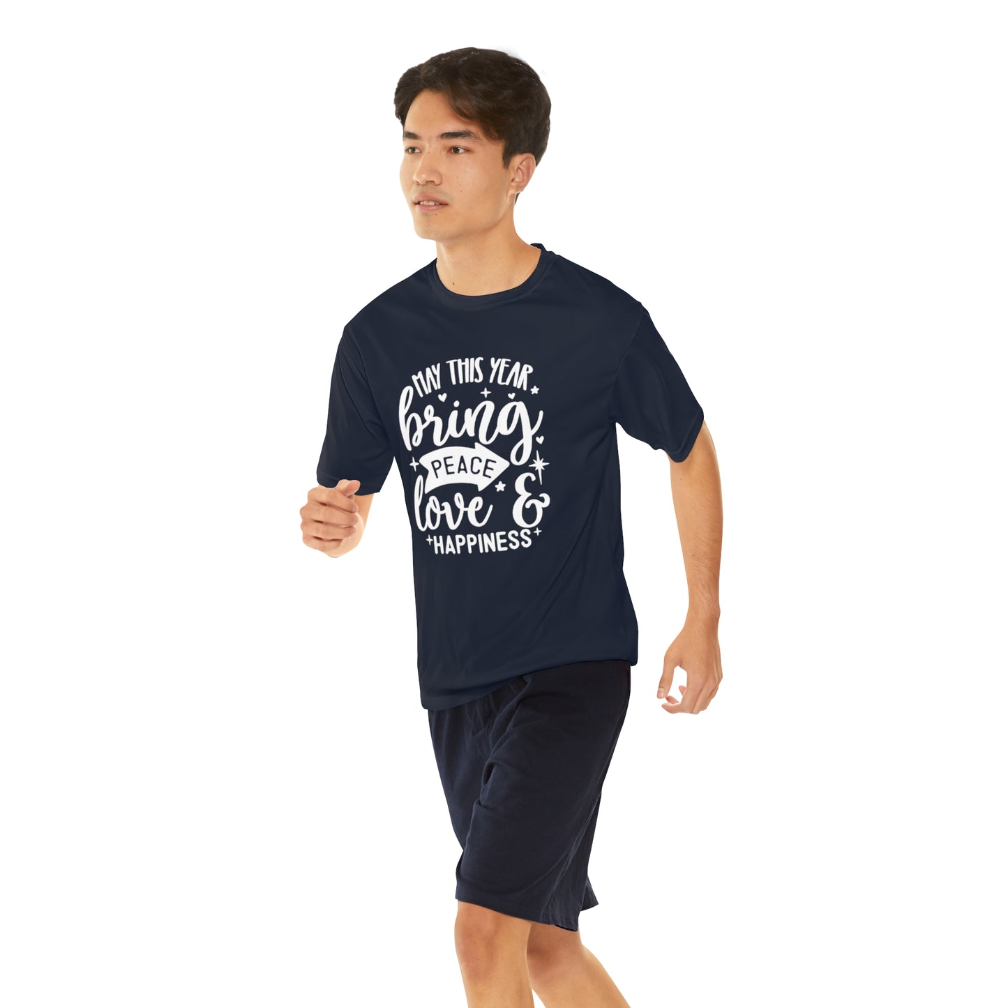 Peace Love & Happiness Men's Performance T-Shirt