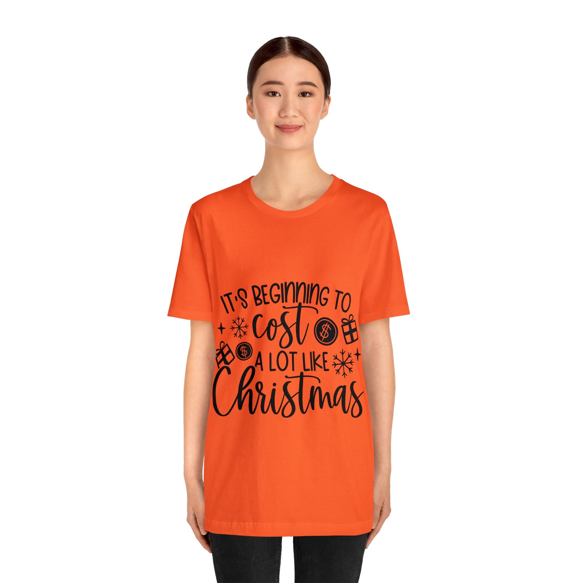 Beginning to Cost a lot like Christmas Unisex Jersey Short Sleeve Tee image