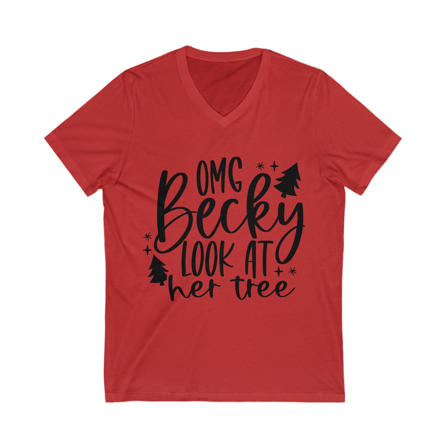 Becky Unisex Jersey Short Sleeve V-Neck Tee