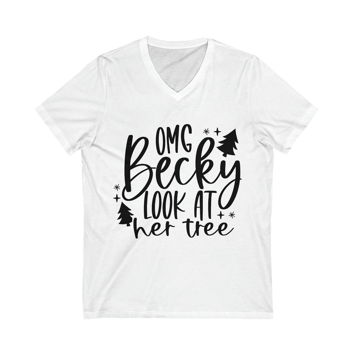 Becky Unisex Jersey Short Sleeve V-Neck Tee