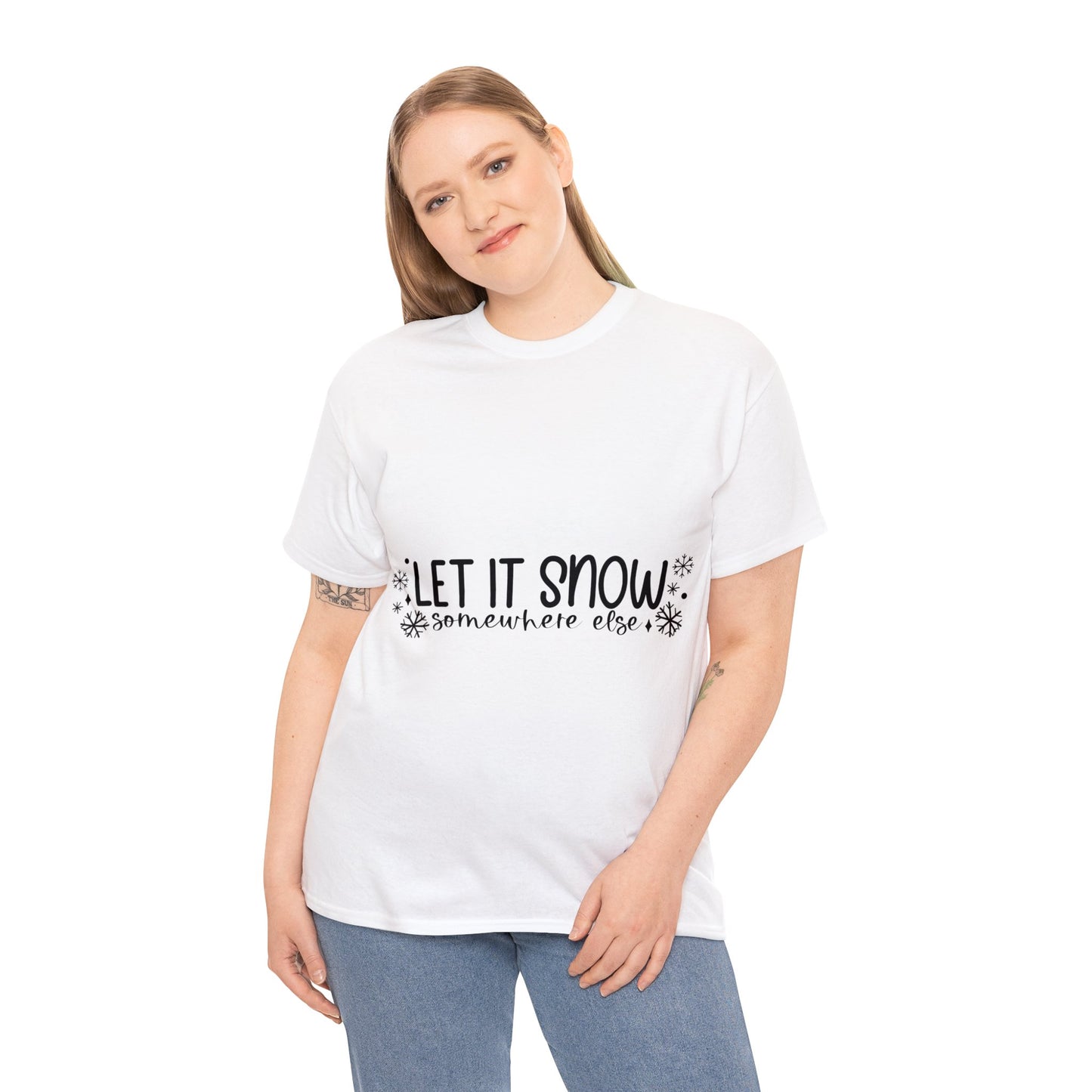 Let it Snow Unisex Heavy Cotton Tee image