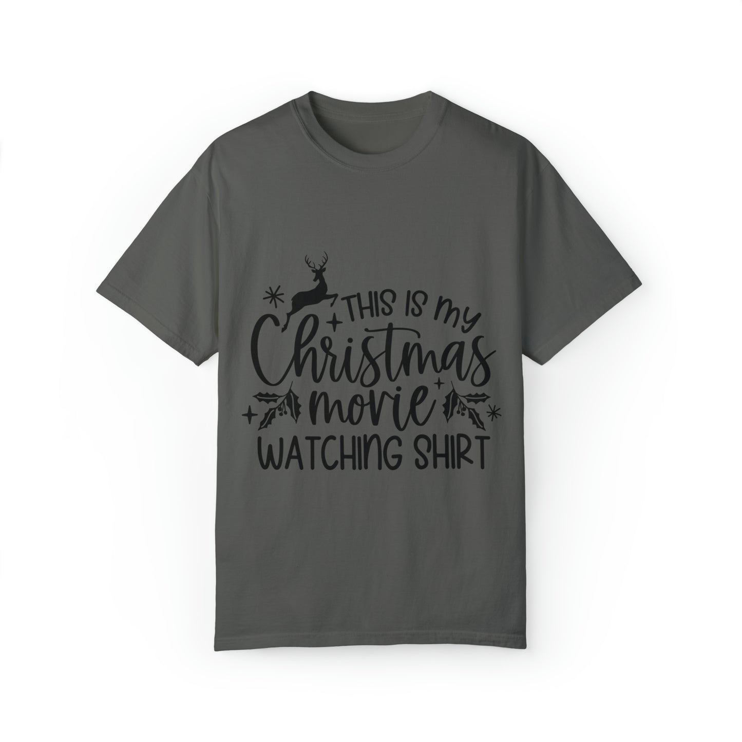 Christmas Movie Unisex Garment-Dyed T-shirt image