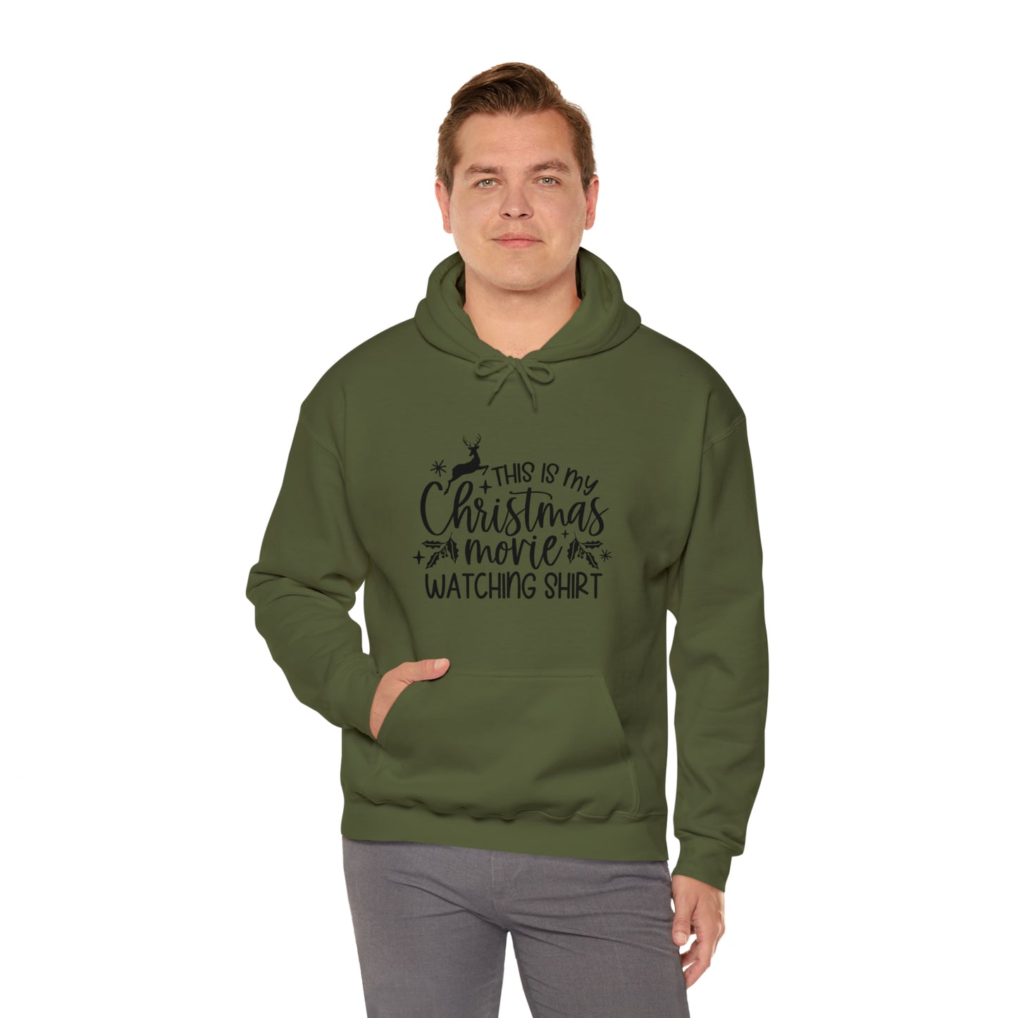 Christmas Movie Watching Unisex Heavy Blend™ Hooded Sweatshirt image