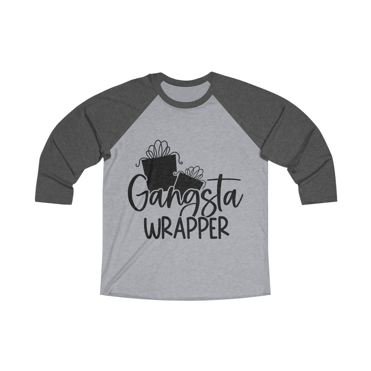 Gangsta Wrapper Unisex Tri-Blend 3\4 Raglan Tee