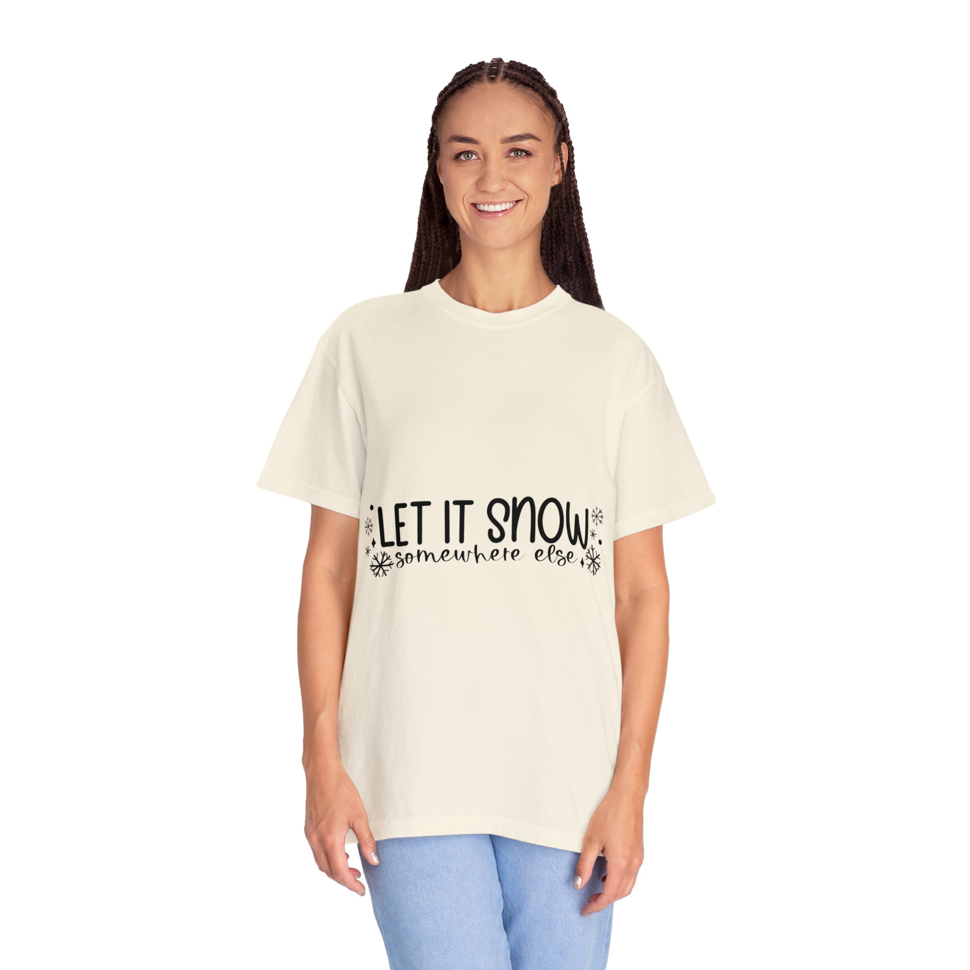 Let it Snow Unisex Garment-Dyed T-shirt image