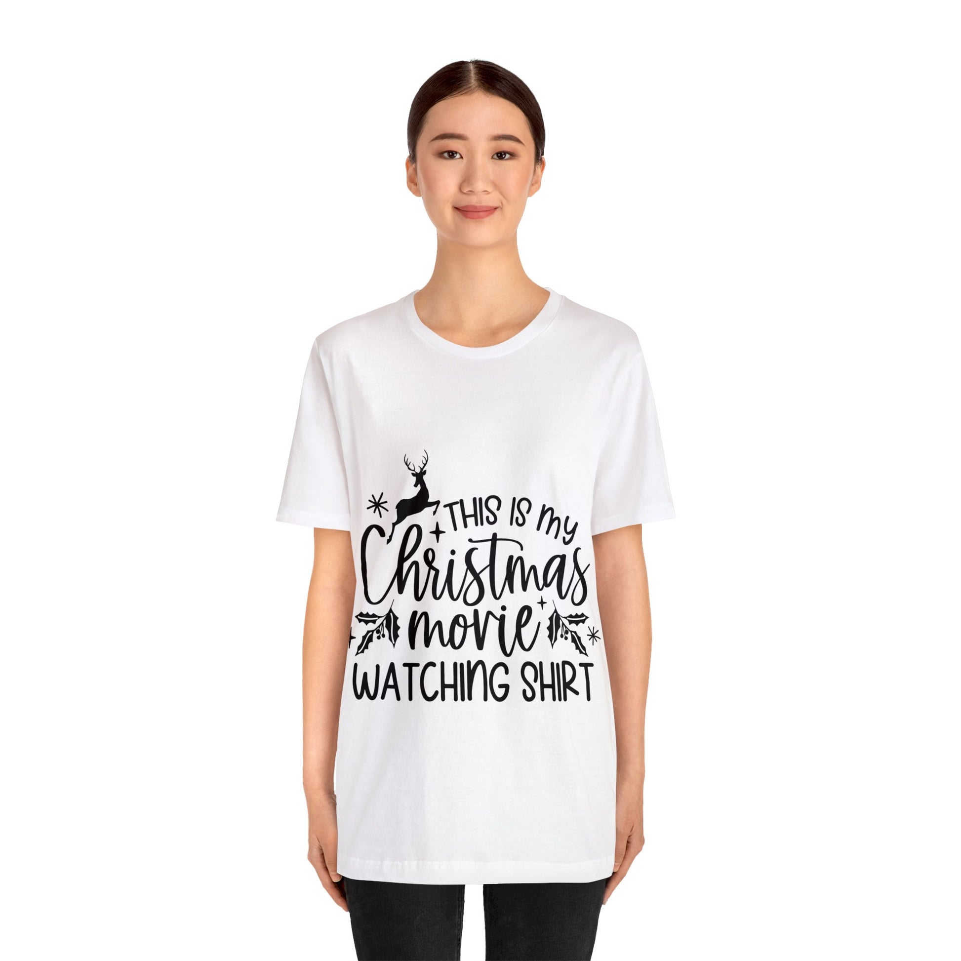 Christmas Movie Watching Unisex Jersey Short Sleeve Tee image