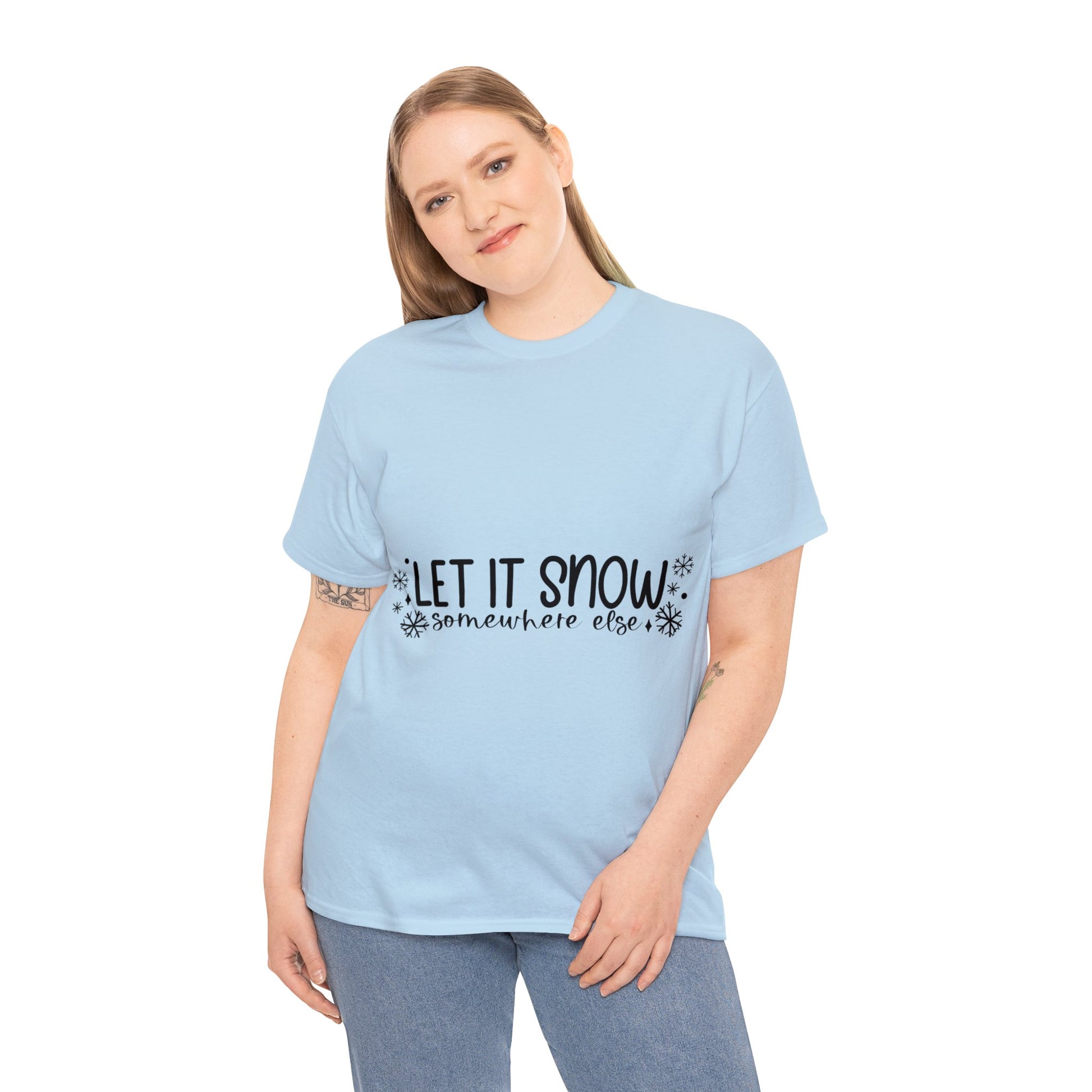 Let it Snow Unisex Heavy Cotton Tee image